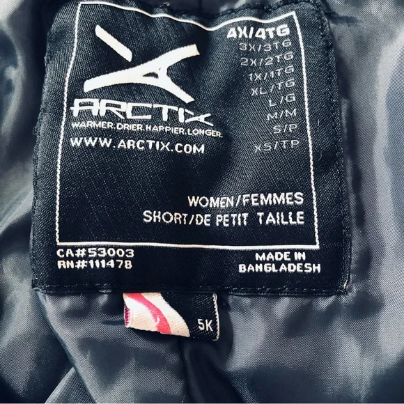 Arctix Women’s Black Insulated Snow Pants Style 18171X Size 4X - Picture 12 of 14